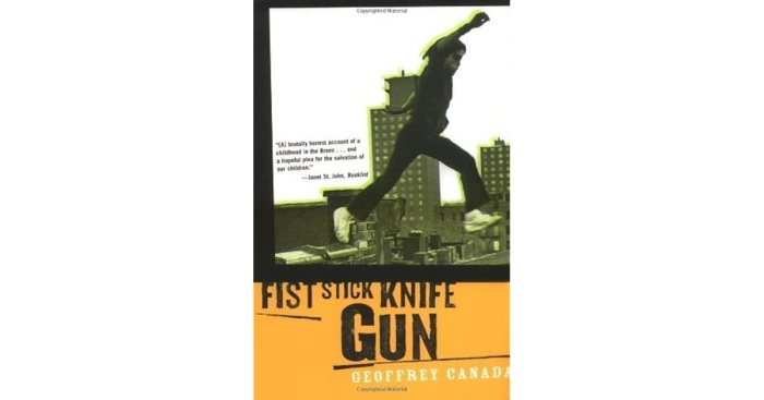 Knife stick gun fist musings review booklust canada