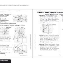 Graphing systems of equations #1 answer key