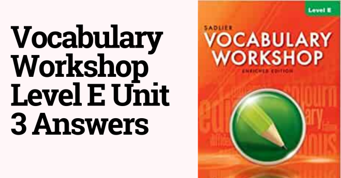 Vocabulary workshop level e unit 11