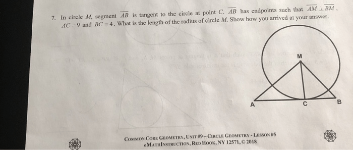 Common core geometry unit 9 circle geometry answers